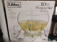 Libbey Punch Bowl Set