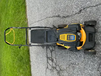 Cub Cadet gas lawn mower self propelled single lever wheel height adjuster grass catcher attachment...