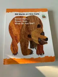 Brown bear Eric Carle large baby toddler board book 