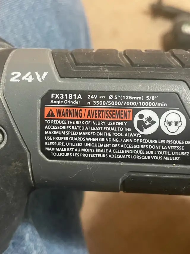 FLEX 24V Brushless FX3181A Grinder & 10Ah FLEX FX0341 battery in Power Tools in Calgary - Image 5