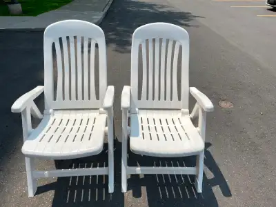 Three Folding Adjustable Patio Chairs – Pls read ad b4 msging, View more