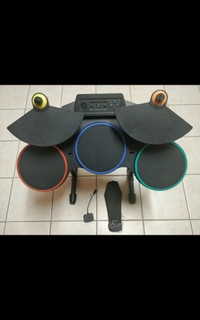 Sony PlayStation 3 Guitar Hero Wireless Drum Set w/ Pedal & Dong