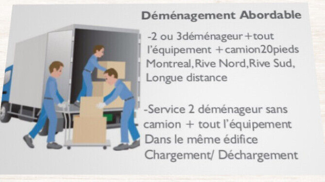 Demenagement Abordable Rive Nord-aide Demenageur dans Déménagement et entreposage  à Laval/Rive Nord - Image 4