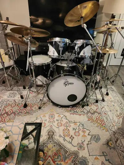 Gretsch Renown 57 maple drums & 10 pc. Zildjian K Cymbal set., View more