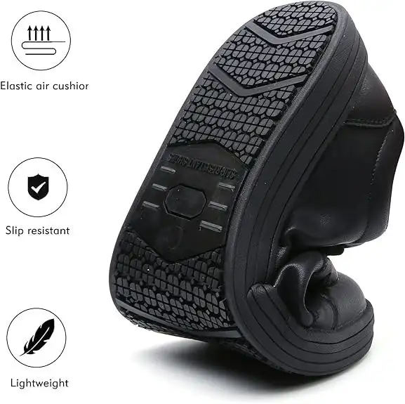 Non Slip Work Shoes LMQLZHYC - black, size 8 Men/9.5 women in Men's Shoes in City of Montréal - Image 2