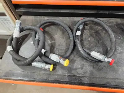 1/2 inch hydraulic hoses with #8 female jic ends. 3 feet in length good for 3050psi. 5 hoses total.