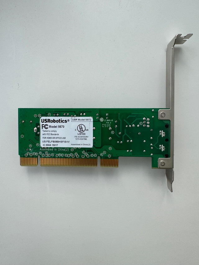 USRobotic V.92 PCI Software Faxmodem USR5670 in General Electronics in City of Toronto - Image 2
