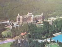 Vintage 6 x 9 oversize postcard Banff Springs Hotel