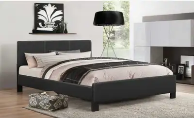 Queen size bedframe with mattress , View more