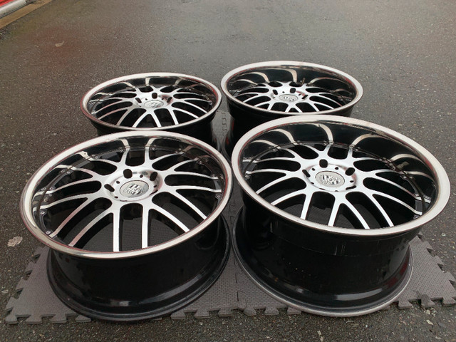 Set of NICE AfterMarket 20X8.5/10.5 Porsche rims wide Body fitmt in Tires & Rims in Delta/Surrey/Langley - Image 3