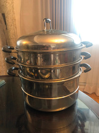 Steaming pot 3 layers, 12 inches diameter, 30 cm   Мантница