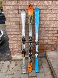 Adult skis with bindings 160cm - 167cm