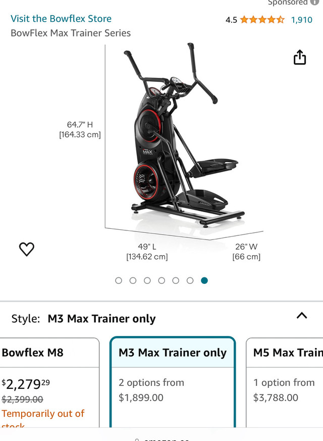 Bowflex M3 max trainer like new in Exercise Equipment in Hamilton - Image 2