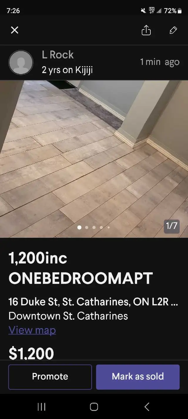ST CATH ONEBEDROOM APT