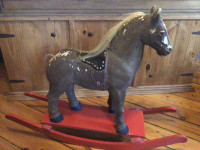 Rare Plaster of Paris Rocking Horse