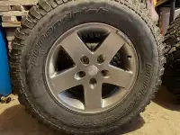 255/75 Mud terrain tires on 17”Jeep Rims 5x127 (5x5)