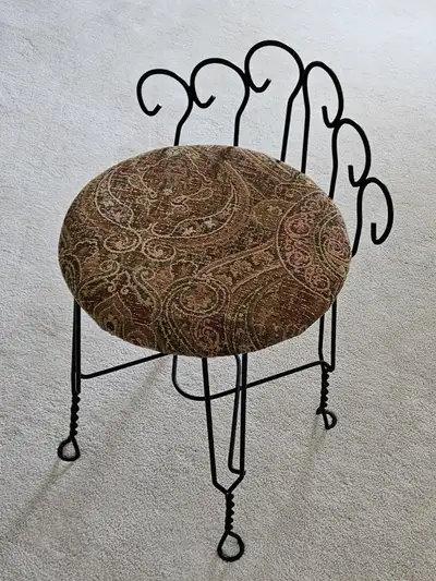 MCM HOLLYWOOD REGENCY VANITY CHAIR  /  STOOL 1960'S, View more