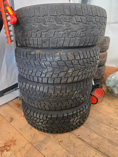 M+S 245/60R18 used on 2018 Ford Edge. Three used one season and like new, one used two seasons and l...