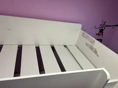 This is an IKEA loft bunk bed, perfect for maximizing space in a kid's room! This loft bed features...