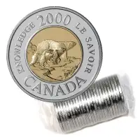 $2 ONEpc 2 dollar 2000 Path of Knowledge Coin Toonie from Roll