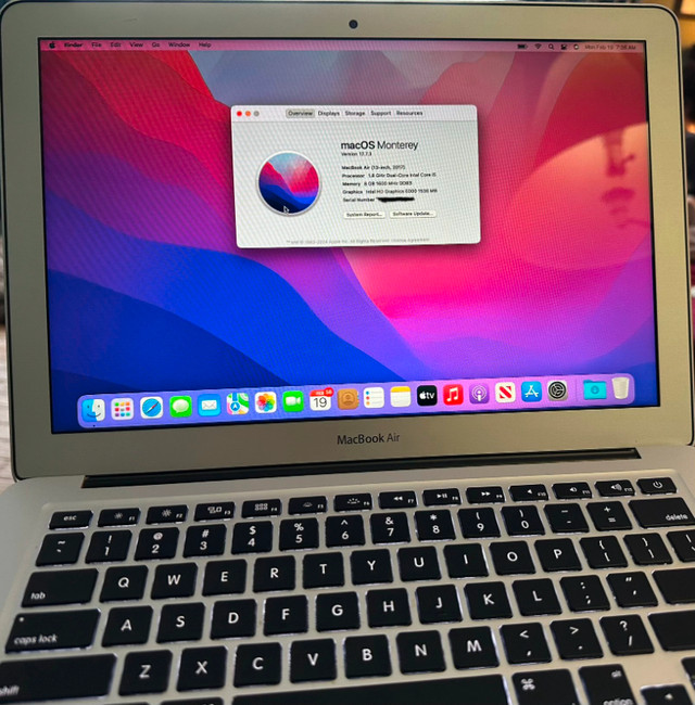 13” 2017 MacBook Air 8GB RAM, SSD upgraded to 1TB laptop in Laptops in Dartmouth