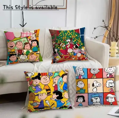 *New* Snoopy Cushion Covers Set of 2 (45 x 45cm) Double sided, View more