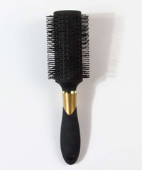 Black round hair brush