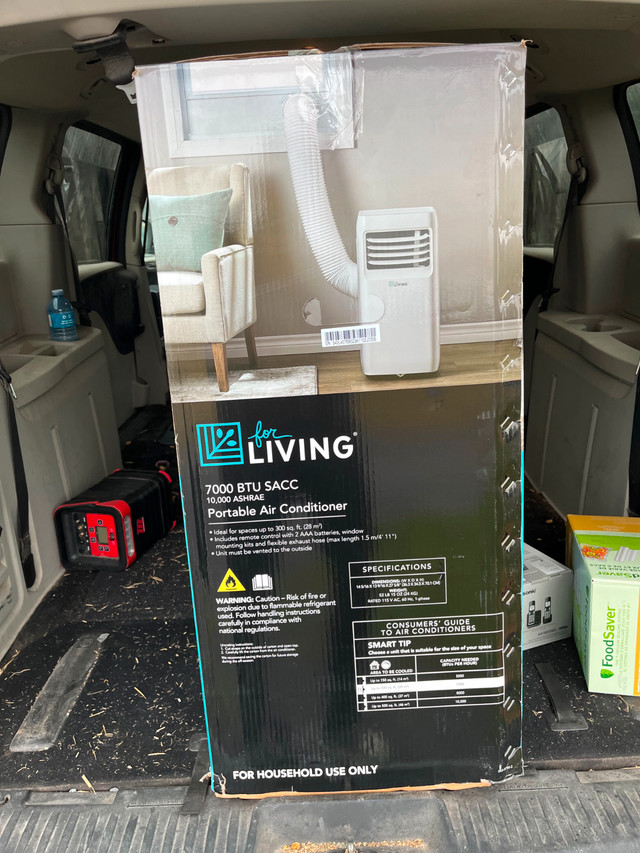 For Sale 7000 BTU portable a/c unit.  Brand new only used 5 hour in Other in Ottawa