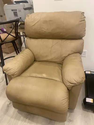 $250 OR BEST OFFER beige recliner chair , View more