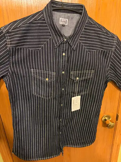 Flat Head FN-SDW-701L 10oz Wabash Selvedge Denim Shirt, View more