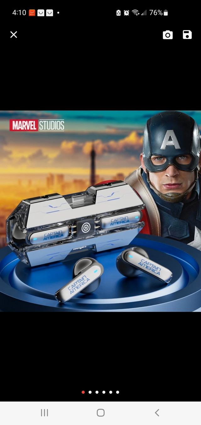 Bluetooth earpods 5.3 Bose,Monsters,Marvel's Disney's Ironman  in Headphones in Peterborough - Image 4