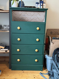 Green 4 drawer dresser for sale