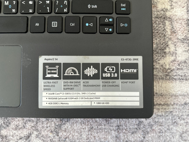 Acer Aspire E14 (E5-473G-399E) in Laptops in Kitchener / Waterloo - Image 4