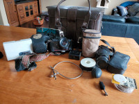 Vintage Camera and photography set