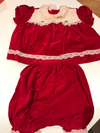 Red Velet Antique Doll Clothing