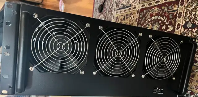 Bitcoin Mining Rig Server Case, 3 Cooling Fans | 2 USB Ports63010223922307121