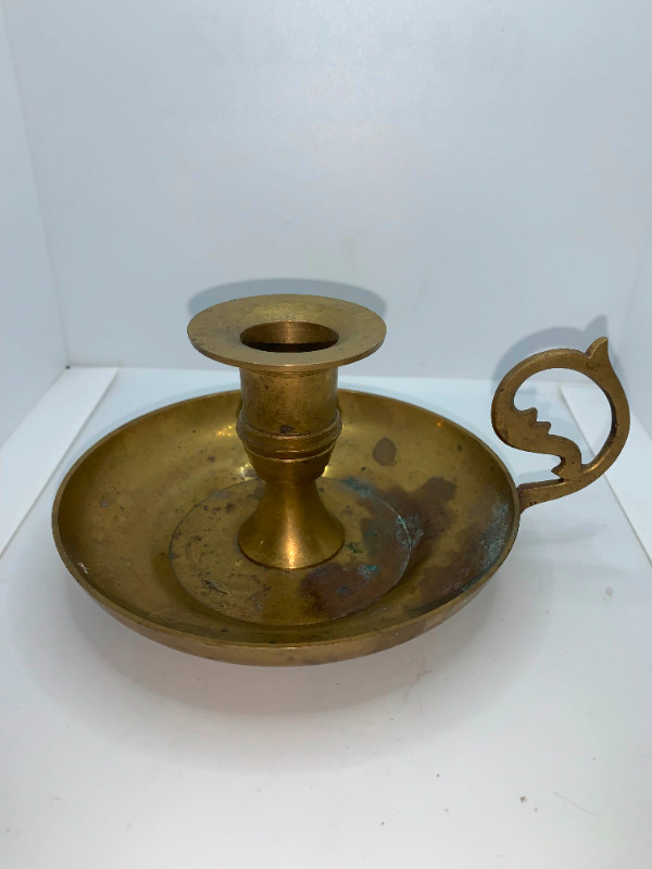Brass Candle Holder in Arts & Collectibles in Fredericton
