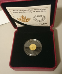 2019 25-cent Pure Gold Coin 40th Anniversary of The GML 99.99%