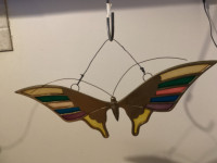 beautiful vintage brass hanging butterfly
