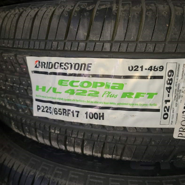 Bridgestone Ecopia H/L 422 Plus 225/65RF17 Runflat Tire Set in Tires & Rims in Winnipeg