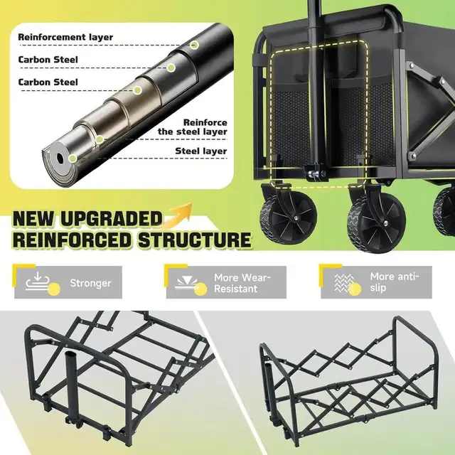 Heavy Duty Folding Garden Wagon Cart 100kg Capacity in Outdoor Tools & Storage in Markham / York Region - Image 2