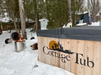 Hot Tub - Cottage Tub - Stainless Steel wood burning