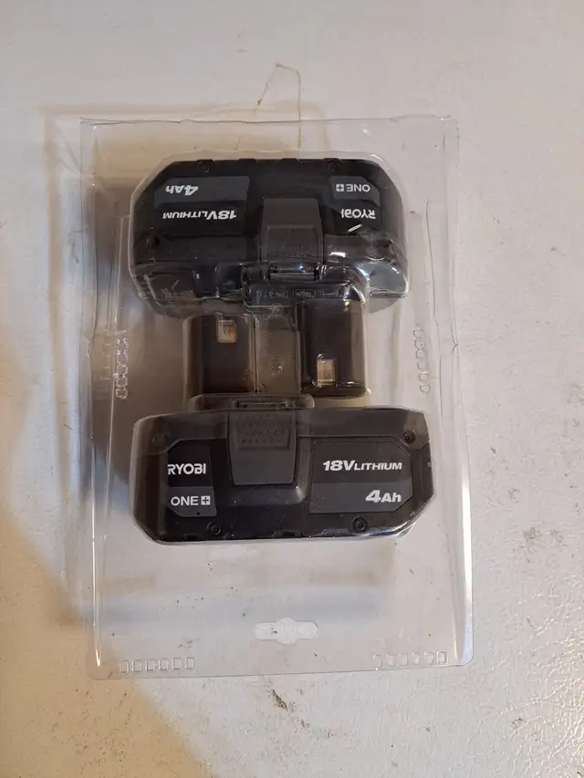 Ryobi 18V Lithium One+ 4ah Battery 2 Pack in Power Tools in Calgary - Image 2