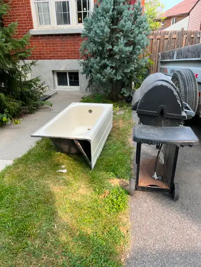 Free scrap metal - cast iron tub (300+ lbs)., View more