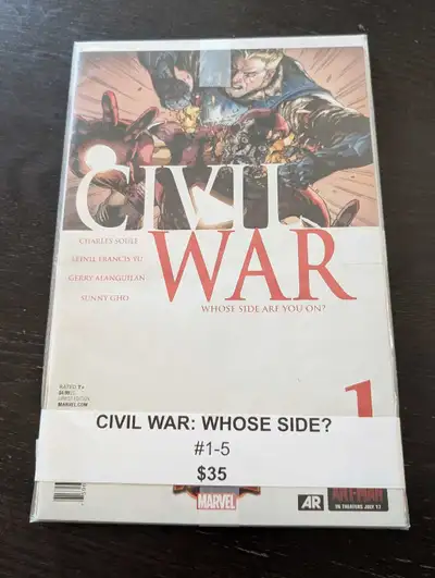 Marvel Civil War: Whose Side Are You On? Comics 1-5, mint, View more