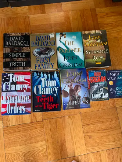 Fiction novels: John G, Tom C, David B., View more
