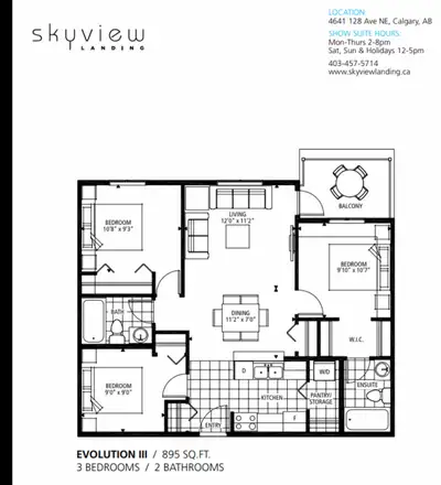 3 Bed 2 FULL Bath Condo apartment 10 mins drive to CALGARY AIRPORT and 5 minutes walk to PRAIRIE SKY...