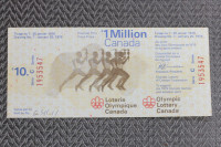 BILLET LOTERIE LOTO QUÉBEC loterie olympique Canada 1976