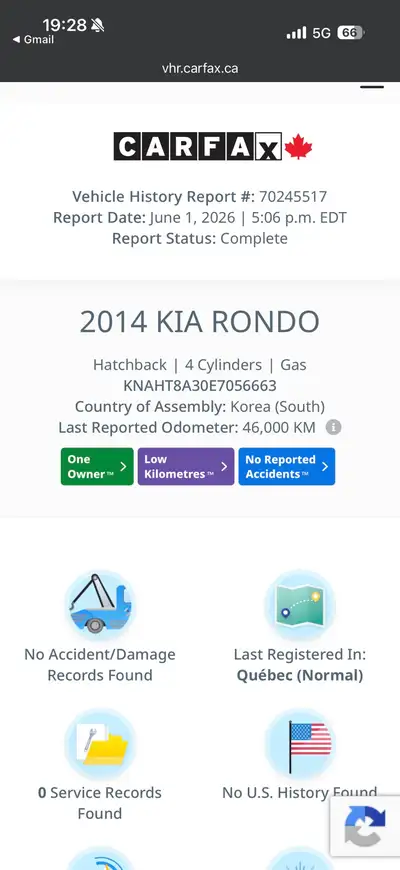 Je vends mon Kia Rondo 2014, un véhicule à hayon fiable affichant SEULEMENT 47630km CERTIFIÉ au comp...