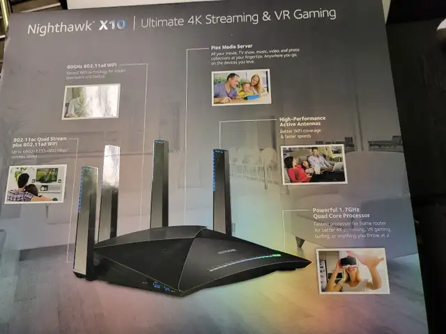 Routeur Netgear Nighthawk® X10 (AD7200) Streaming 4K  in Networking in Laval / North Shore - Image 3